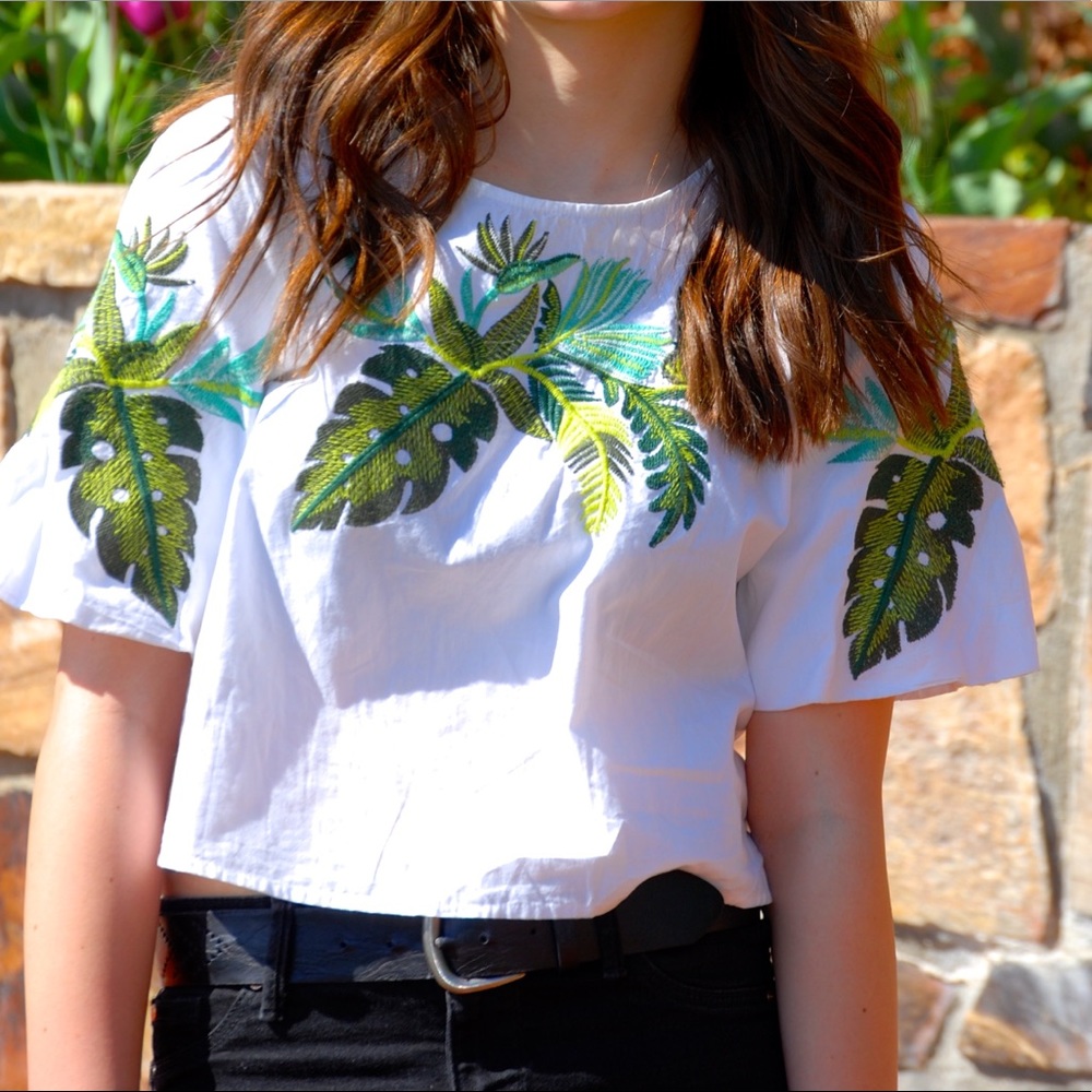 Cute tropical Zara crop top